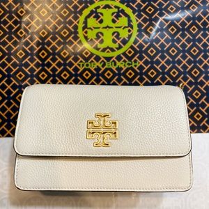 NWT! Tory Burch Britten Convertible Crossbody New Ivory